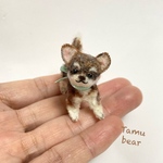 ミニチュア モールアート 小さいチワワちゃん テディベア モールベア Tamubear