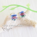 [T様ご予約品]*petite element*iris/s 5mmスワロフスキーピアス