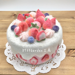 🍓🫐苺とブルーベリーケーキ (小物入れ)染81