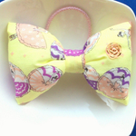 【送料込 SALE】ご入学準備に☆キュートりぼん ヘアゴム（バレリーナ・イエロー）