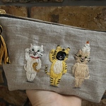 寅さん⁇刺繍ファスナーポーチ