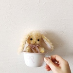 クリームイエローのフワフワうさちゃん🐰💛pupu BEAR