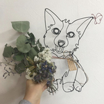 コーギー　ワイヤーアート　スワッグ