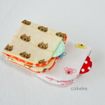 ❤︎ 子供サイズのはんかち４重ガーゼ 布タグ付き 2枚セット　16.5cm  ❤︎