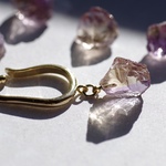 アメトリン 原石 イヤーカフ 【石おまかせ 金具選択可】 鉱物 天然石 アクセサリー