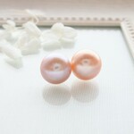 10ミリ淡水パールナチュラルピンク ノンホールピアス   1粒 ピアス 