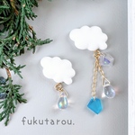［再販］雲と雨降り　イヤリング／ピアス