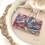インド刺繍のリボンバレッタ　07