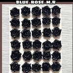 樹脂粘土薔薇パーツ【ブラック】【20個】