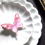 ヘアクリップ　蝶　ピンク　再販アリ