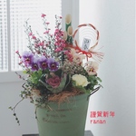 new✩.*˚お正月❁❀✿✾たま椛たまちゃんと葉牡丹の寄せ植え❁❀✿✾贈り物花