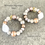 【NEW】2pcs★decoration ring charm・pale（ デコレーションチャーム）