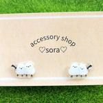 ✨再販✨シマエナガカップルのピアス／イヤリング