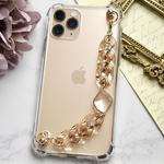 121. キーリングハンガー　スマホケース　iPhoneケース　ストラップ　全機種　スマホチェーン　スマホリング　キーリング　キーリングチェーン　ブラウン　カーキ　アクリル　チェーン