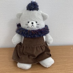 もこもこねこのぬいぐるみ