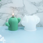 シリコンモールド  キャンドル 用 サボテン 多肉植物 型 ハンドメイド 石鹸 レジン◎resin-mold-060