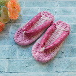 子供布草履18cm(16.5~18cm)わらじ、布ぞうりスリッパピンク系
