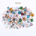 送料無料  30g   ガラスビーズ キューブカット サイズ＆カラーミックス（30g） B090