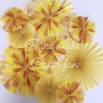 ★黄色系★ペーパーファン　お食い初め　ハーフバースデー　前撮り　ウェディング　初節句