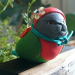 コザクラにゃんこ オブジェ 置物