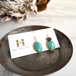 14kgf Mini ovalピアス ～Emerald green～