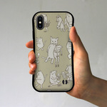 グリップiPhoneケース　なかまたち（アースベージュ）