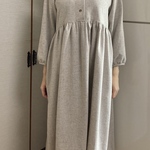 ☆SALE 綿ウール　ギャザーワンピース