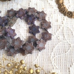 再販【2コセット】JIRI＊IVANA#czech beads#チェコビーズflowerstar六芒星16㍉　 gray/copper viora