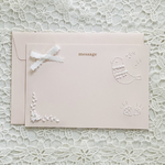 かわいい小鳥（ホワイト）の刺繍メッセージカード 出産 入園 入学 卒園 誕生日 バースデー 男の子 女の子かわいい 赤ちゃん ベビー