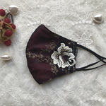 【新作】上品ローズ✴︎刺繍レースマスク✴︎クレンゼ✴︎3サイズ
