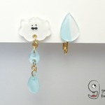 【yさま宛】くもとあめのイヤリング｜白 × 水色