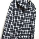 チェックロングネルワンピース黒系L～LL