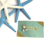 ☆送料込☆シェルから生まれたパールヘアピンセット　~irodoru hair pin~