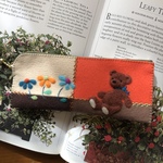 🧸felt  de patchworkテディベアのペンケース🧸