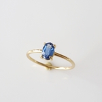 ❇SALE❇silver925 カイヤナイト ファセットカット リング (6×4mm)18KGP
