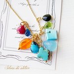 ＜1点もの・HAPPY　CHARM2016＞セットチャーム　Honolulu（スリーピングビューティーターコイズ・カーネリアン・ペリドット）