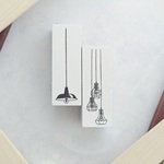 お買い得 はんこ2個セット「ペンダントライト」ハンコ　スタンプ　ウッドスタンプ