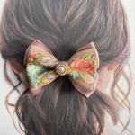 刺繍リボン✲*ﾟヘアクリップ・バレッタ・キークリップ