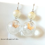 飛光蝶(gold)ピアス//イヤリング