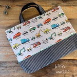 ★訳あり.お値引き品　【レッスンバック】働く車柄* design  H
