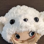 ハッピードール　しろくまさん帽子たれ耳ばあじょん
