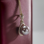 ◆新入荷◆エジソンパール◆ピンク向き◆超美品◆ゴールドシルバーS925◆淡水真珠 P00011 12.7ミリ ネックレス