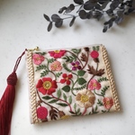 インド刺繍リボンポーチ(157)
