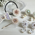 【ピアス】ビーズ刺繍アクセサリーhappy pack・ピアス2【送料込】