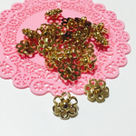 ゴールドフラワーシャンクボタン 20個