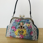 がま口バッグ(薔薇の女の子)