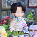 薔薇のリボンタイ・レインボーインコ（オビツ11サイズ）