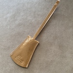 Italian leatherシェブロンエナメル　ベル型 keyチャーム