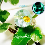 Revival❤︎LOVE.r 光る星空スノードーム彷徨うラインストーンのリング指輪
