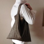 くったりバッグ　ブラウン　　送料無料